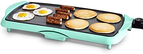 GreenLife Healthy Ceramic Nonstick, Extra Large 20" Electric Griddle for Pancakes Eggs Burgers and More, Stay Cool Handles, Removable Drip Tray, Adjustable Temperature Control, PFAS-Free, Soft Pink