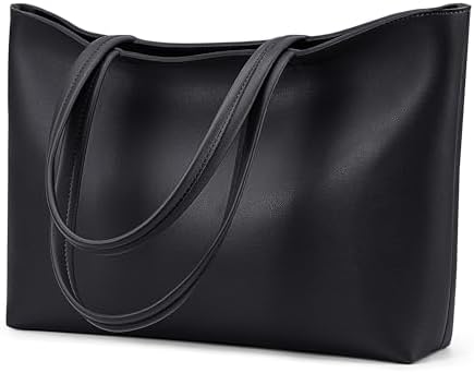 KALIDI Tote Bag Zipper Shoulder Bag Faux Leather Purses for Women Large Casual Handbag Work Dating College