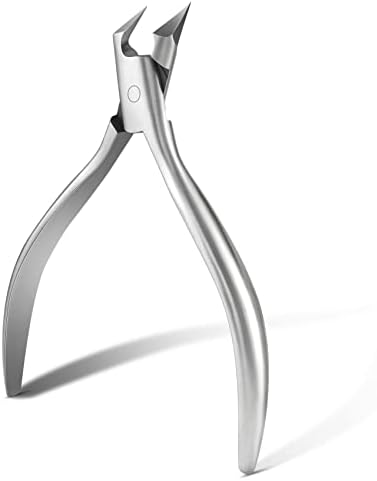 FVION Toenail Clippers for Ingrown Toenail Prevention, Straight Blade Podiatrist Nail Clippers for Thick Nails, Ergonomic Finger Nail Clippers for Adults, Seniors, Men and Women (Black)