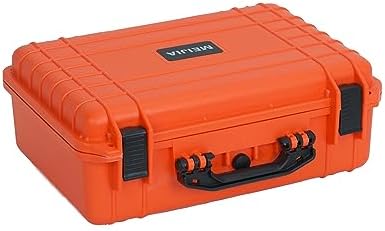 MEIJIA All Weather Portable Waterproof Hard Case,Camera Case with Customizable Fit Foam, Perfectly Protection of Camera, Drones,Pistols,Lens,Equipments,18.5 x14.06x6.93inches