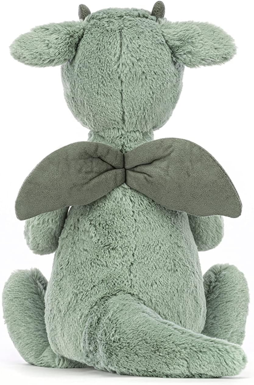 Jellycat Bashful Dragon Stuffed Animal, Medium 12 inches - Mythical Plush Toy - Classic Children's Gift
