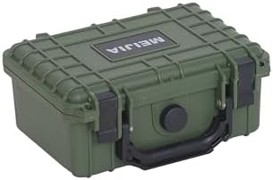 MEIJIA Portable All Weather Waterproof Protective Hard Case,Camera Case with Customizable Fit Foam, Fit use of Drones, Cameras, Equipments, 8.12"x6.56"x3.56" (Black)