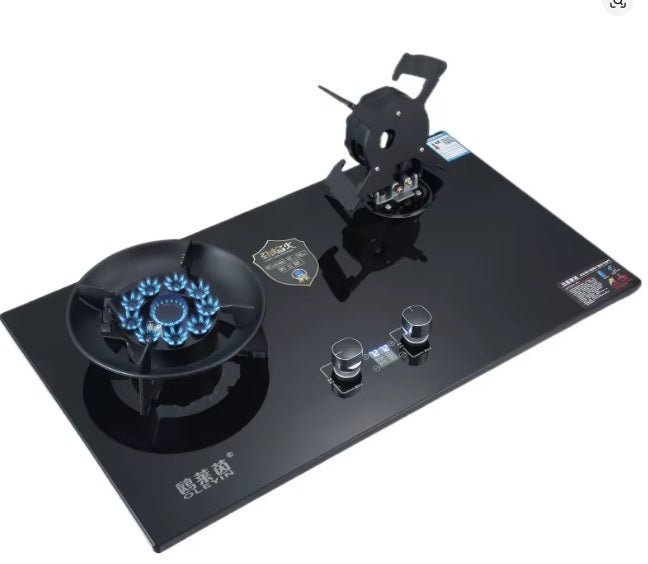 Purilite Select Built-In 2 Burner Gas Cooktop with Tempered Glass Surface, Electronic Ignition, High Power 4000W Kitchen Gas Stove, Energy-Efficient Embedded Cooking Range - PuriLite