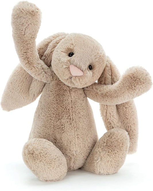 Jellycat Bashful Beige Bunny Stuffed Animal, Large 14 inches - Rabbit and Bunny Plush Toy - Classic Children's Gift - PuriLite