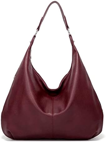 Ashioup Hobo Bags for Women Soft PU Leather Shoulder Bag Vintage Slouchy Handbag with Zipper