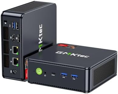 GMKtec Mini PC Gaming, K6 AMD Ryzen 7 7840HS Dual NIC LAN 2.5Gbps Desktop Computer, 32GB DDR5 (16GB*2) 1TB PCIe4.0 SSD, USB4.0, HDMI, DP, USB-C, WiFi 6E, BT 5.2