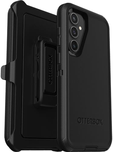 OtterBox Galaxy S23 FE Defender Series Case - Black, Rugged & Durable, with Port Protection, Includes Holster Clip Kickstand