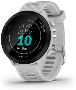 Garmin Forerunner 55, GPS Running Watch with Daily Suggested Workouts, Up to 2 Weeks of Battery Life, White