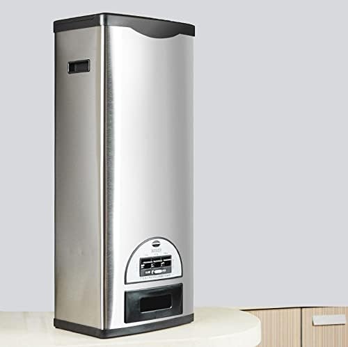 Rice Tank Rice Storage Rice Storage Container Stainless Steel 25/33/45/55/66LB Sealed Grain Rice Cabinet Rice Storage Bucket (Black 20kg)
