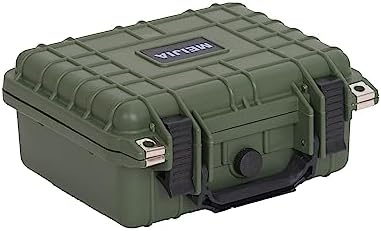 MEIJIA Portable All Weather Waterproof Protective Hard Case,Camera Case with Customizable Fit Foam,Fit Use of Drones, Camera, Equipments, 10.62inchx9.68inchx 4.87inch (Orange)