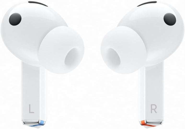 Samsung Galaxy Buds3Pro, Wireless Bluetooth Earbuds with Adaptive Noise Control, Sweat and Water Resistance, AI translator, Hi-Fi Sound, 360 Audio – White (CAD Version & Warranty)