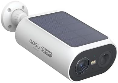AOSU Solar Security Cameras Wireless Outdoor, 4 Cam-Kit, No Monthly Fees, Local Storage, Home Security Cameras System with Integrated Solar Panel, Easy Setup, 2K Color Night Vision, 5G & 2.4G WiFi