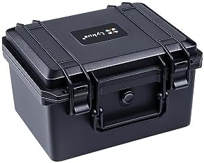 Lykus HC-2710 Portable Waterproof Hard Case with Foam, Camera Case with Customizable Fit Foam,Fit use of Drones,Camera, Equipments, Interior Size 27x16x8 cm