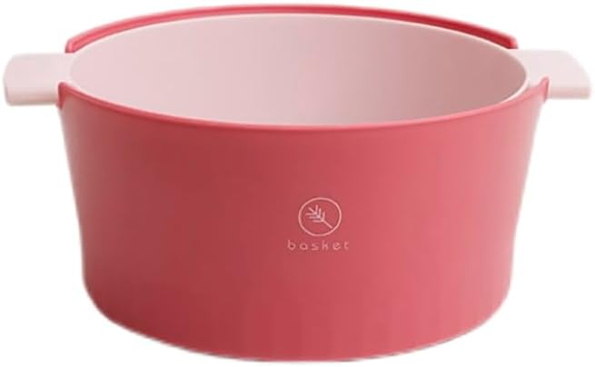 Kitchen Washbas Food Strainer Drain Basket Rotating Drainer Double-Layer Basin Vegetable Fruit Washing Strainer