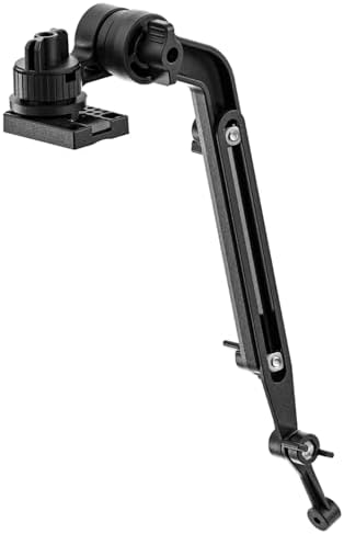 EDSRDPLT Universal Kayak Fish Finder Mount with Transducer Arm Adjustable 9–14” Tool-Free Rail Installation – Fish Finder Bracket for Kayaks, SUPs & Small Boats