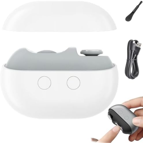 Fanyil/Pubyfun/Vueeze Easyclip Smart Nail Clipper for Seniors, 2025 Upgraded Adults Electric Nail Trimmers, Automatic USB Rechargeable Toenail Clippers, Clip Light Trimmer Stainless Steel(Black)