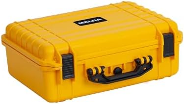MEIJIA All Weather Portable Waterproof Hard Case,Camera Case with Customizable Fit Foam, Perfectly Protection of Camera, Drones,Pistols,Lens,Equipments,18.5 x14.06x6.93inches