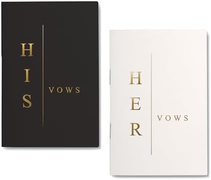 GroomBrideGifts Wedding Vow Book for His and Hers, Soft Touch, Perfectly Sized Bride and Groom Vow Books, Wedding Essentials, Wedding Registry Ideas, His and Hers Gifts