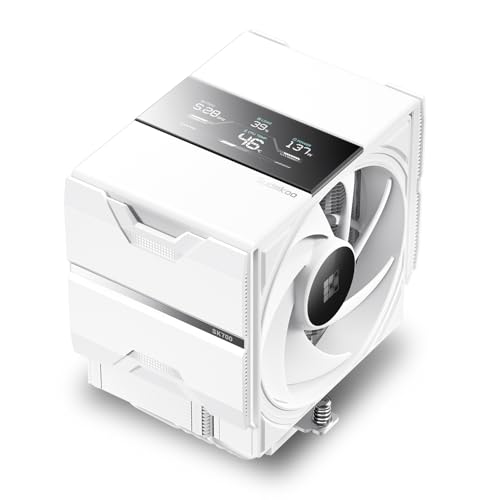 Sudokoo SK700 White AM5 CPU Cooler : 7 Heatpipes CPU Air Cooler for AM5 Exclusive - Single Tower PC Cooling with 120mm FDB PWM Quiet Fan & L-Rail Lock Mount