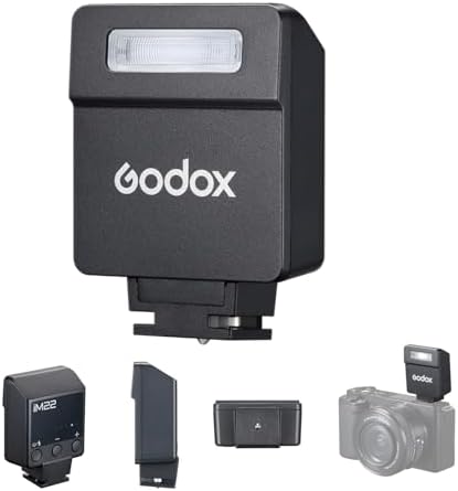 Godox iM20 Mini Flash On-Camera Speedlite with 5 Power Levels, 3s Recycle Time, 440 Full Power Flashes, Built-in Battery Replacement for Canon Nikon Sony Mirrorless Cameras