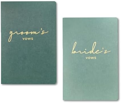 GroomBrideGifts Wedding Vow Book for His and Hers, Soft Touch, Perfectly Sized Bride and Groom Vow Books, Wedding Essentials, Wedding Registry Ideas, His and Hers Gifts