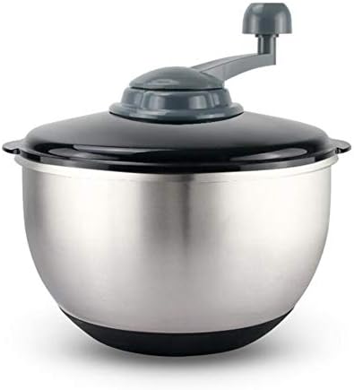 Salad Spinner, Stainless Steel Salad Vegetable Dehydration,Large Capacity Salad Dryer,Household Rotary Kitchen Washing Vegetable and Fruit Water Spinner-A
