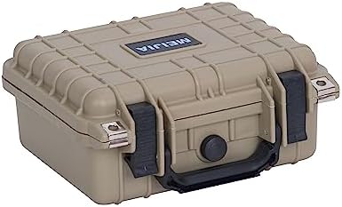 MEIJIA Portable All Weather Waterproof Protective Hard Case,Camera Case with Customizable Fit Foam,Fit Use of Drones, Camera, Equipments, 10.62inchx9.68inchx 4.87inch (Orange)