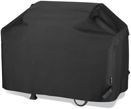 UNICOOK BBQ Cover 55 Inch, Heavy Duty Waterproof Housse BBQ, Special Fade and UV Resistant Outdoor Barbecue Grill Cover, Barbecue Accessories Compatible for Weber Char-Broil Brinkmann and More