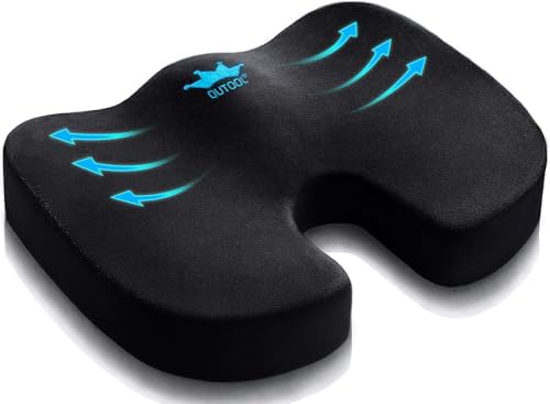 Lumbar Support Pillow for Office Chair Car Memory Foam Back Cushion Back Pain Relief Improve Posture Large Back Pillow for Computer, Gaming Chair, Recliner with Mesh Cover Double Adjustable Straps