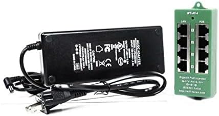 Purilite Select 8-Port Gigabit PoE Injector with 48V Power Supply – 60W Total Output for IP Phones, Cameras & Access Points