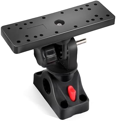 Xproutdoor Fish Finder Mounts for Boat, 360° Adjustable Fish Finder Mounting Brackets, Depth Finders Mount, Universal Marine Electronics Mounting Plate for Boat, Canoe, Kayak