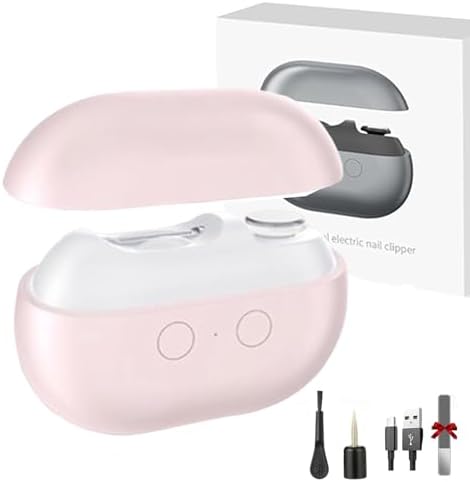 Fanyil/Vueeze/Yosody EasyClip Smart Nail Clipper, New 3-in-1 Multi-Function Easy Clip Electric Nail Clipper, With LED Light & Nails Scraps Storage & Polishing for Adults, Seniors (Black)