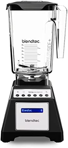 Blendtec Total Classic Original Blender and 90 oz WildSide+ Jar - Kitchen Blender Bundle - Red