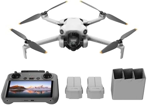 DJI Mini 4 Pro (DJI RC 2), Drones with Camera for Adults 4K, Under 0.549 lbs/249 g, 34 Mins Flight Time, 20km Max Video Transmission Distance, Omnidirectional Vision Sensing, Mini Drone for Beginners