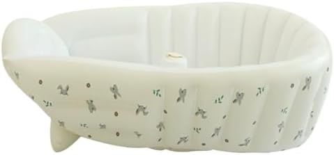 Baby Bath Tub, Inflatable Toddler Wash Tub Bath Seat With Pump | Adjustable Bathing Support Seat, Foldable Sitting Shower Bathtub For Camping Beach Travel Outdoor