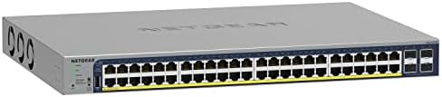 NETGEAR 26-Port PoE Gigabit Ethernet Smart Switch (GS724TP) - Managed, 24 x 1G, 24 x PoE+ @ 190W, 2 x 1G SFP, Optional Insight Cloud Management, Desktop or Rackmount, and Limited Lifetime Protection