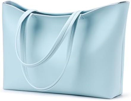 KALIDI Tote Bag Zipper Shoulder Bag Faux Leather Purses for Women Large Casual Handbag Work Dating College
