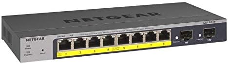 NETGEAR 26-Port PoE Gigabit Ethernet Smart Switch (GS724TP) - Managed, 24 x 1G, 24 x PoE+ @ 190W, 2 x 1G SFP, Optional Insight Cloud Management, Desktop or Rackmount, and Limited Lifetime Protection
