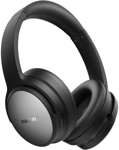 EarFun Tune Pro Active Noise Canceling Headphones, Wireless Bluetooth 5.4 Headphones with 5 Mics, 120H Playtime, Hi-Res Audio, Multipoint Connection, Custom EQ via App, Comfortable Fit
