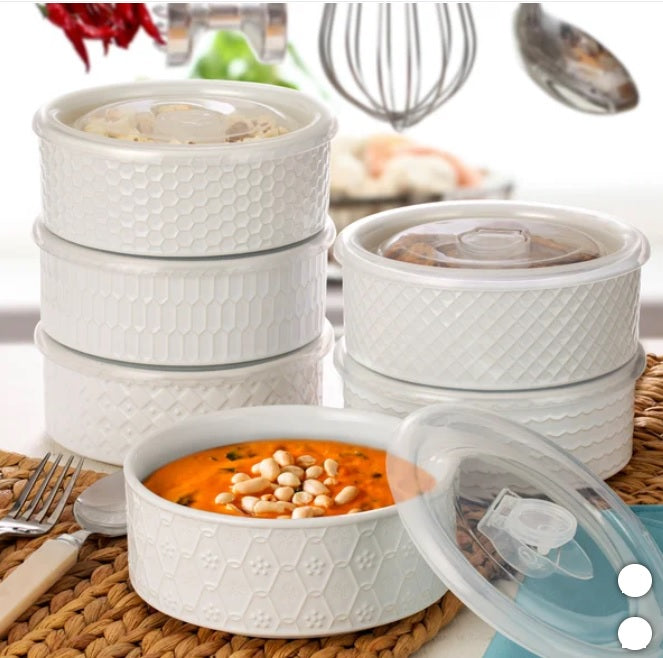 Signature Housewares Storage Bowls with Vented Lids, 6-pack