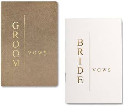 GroomBrideGifts Wedding Vow Book for His and Hers, Soft Touch, Perfectly Sized Bride and Groom Vow Books, Wedding Essentials, Wedding Registry Ideas, His and Hers Gifts