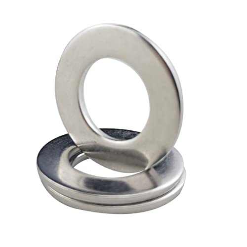 Fajoeda M6 Flat Washers 120Pcs M6 304 Stainless Steel Flat Washer for Bolts Screws, M6 x 12 mm x 1.5 mm