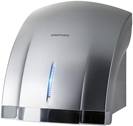 interhasa! Compact Hand Dryer 110V Commercial Electric Hand Dryer for Bathroom with Hot n Cold Air, 3-Pin Plug in - PuriLite