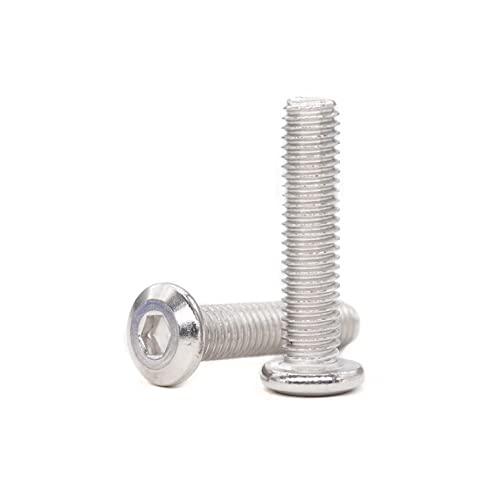binifiMux 4pcs M10-1.25 x 70mm Serrated Flanged Hex Bolts Flange Hexagon Screws, Stainless Steel 18-8 (304), Plain Finish, DIN 6921