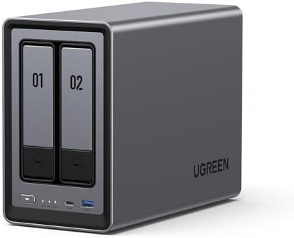 UGREEN NASync DXP2800 2-Bay Desktop NAS, Auto Backup Organize Phones/PCs Private Cloud Storage for Home & Office, Intel N100 Quad-core CPU, 8GB DDR5 RAM, 2.5GbE, Dual M.2 Slots, 4K HDMI (Diskless)
