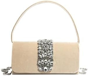 CORIOS Evening Bag for Women Rhinestone Clutch Bag Sparkly Crystal Handbag Bridal Wedding Purse Glitter Shoulder Bag