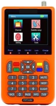 V9 Finder Supports H.265 Satellite Finder LCD Digital Satellite Signal Finder Meter Satfinder Vs Satlink Ws 6933(Yellow)