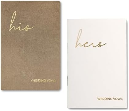 GroomBrideGifts Wedding Vow Book for His and Hers, Soft Touch, Perfectly Sized Bride and Groom Vow Books, Wedding Essentials, Wedding Registry Ideas, His and Hers Gifts