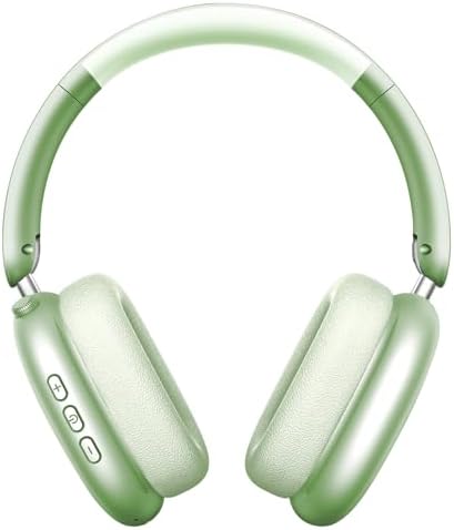 Wentronic Y01 Wireless Over Ear Headphones, Noise Canceling Bluetooth 5.3 Headphones with Microphones,Hi-Res Audio,48H Playtime,Foldable,Breathable Soft Earpads for iOS/Android/Samsung/PC-Green