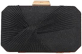 CORIOS Pleated Evening Bag Sparkly Sequin Clutch Bag for Women Sparkly Handbag Bridal Wedding Purse Elegant Crossbody Bag
